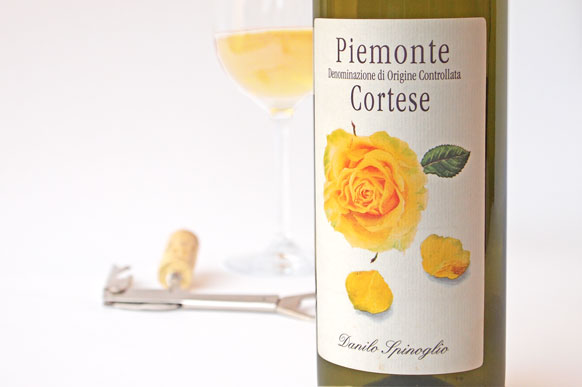 Piemonte Cortes Weinetikette
